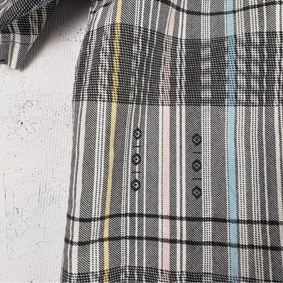 VTG Expressions XL Men's Colorful Pastel Plaid Aztec Print Button Up Shirt - Picture 3 of 10